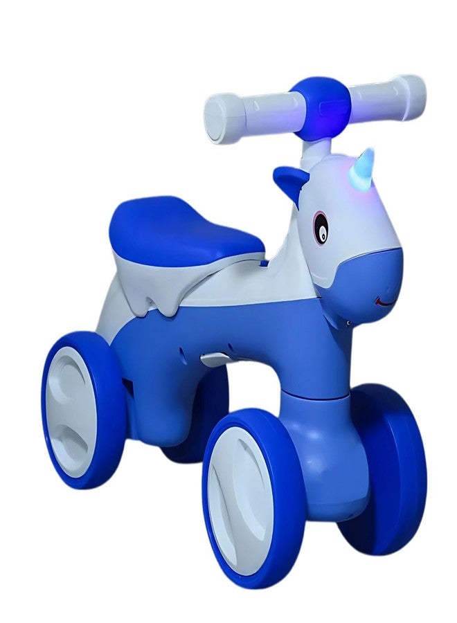 JoyRide JoyRoller Ride-On Toy for Kids | Push Ride with Smooth Wheels, Backrest & Cute Design | Baby Rider for 1-3 Years - Indoor/Outdoor Use (Blue) - Image 1